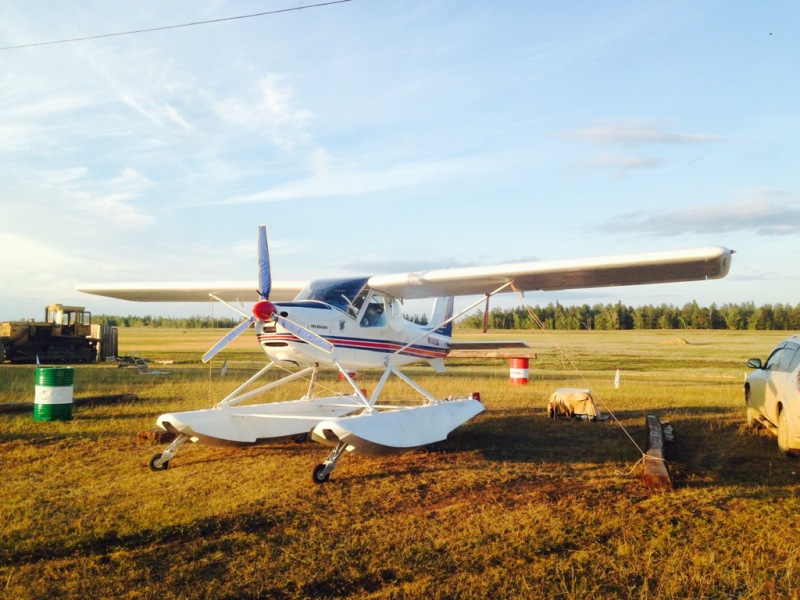 Tecnam P-92 Seasky on 1400lbs 4-wheel amphibians